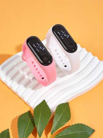 2入組兒童智能手錶m3觸控屏幕運動時尚電子手錶組