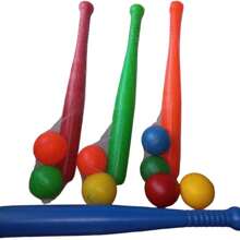 set bat de beisbol (56cm) y 2 bolas (9cm) - Naranja - Ver 3