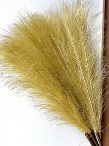 1根長48公分的人造纖維南美羽毛草單枝莖,非常適合婚禮派對/家庭裝飾/節日派對/攝影道具 - 金色 - 查看 5
