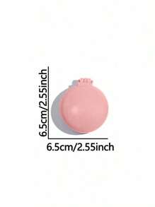 1pc Macaron Color Folding Comb Mirror, Multifunctional Dual-Use Mirror,Makeup,Cheap,Room Decor,Vanity,Travel,Bedroom,Makeup Accessories,Mirror,Vanity Mirror - Pink - View 3