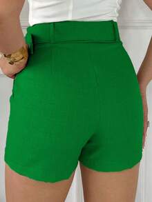 Women Shorts - 綠色 - 查看 2