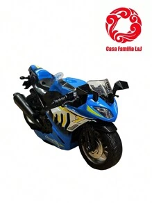 Moto Motocicleta Miniatura de Brinquedo Crianças e Coleccionadores Ferro Efeito Sonoro e Liga Luz Fricção - Multicolorido - Visão 9