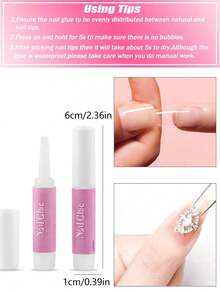 10pcs/Pack 2g Salon Nail Glue, Professional Nail Tip Adhesive For Rhinestone - Multicolor - View 2