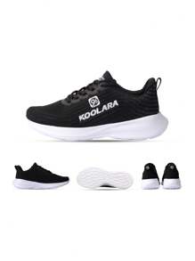 KOOLARA 女款雲獅鷲設計休閒運動鞋，柔軟緩震、透氣網面設計，提供舒適的訓練穿著體驗，低跟健身跑步鞋 - 靈動黑色 - 查看 6