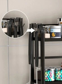 Estante de almacenamiento de cocina para con Utensilios - Marrón - Ver 6