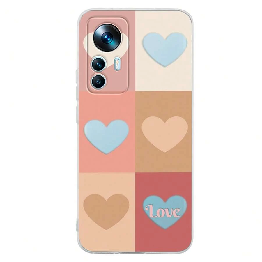 INSTACASE Funda Compatible con Xiáomi Corazón Beige Protector para Xiáomi San Valentín, Case para Xiáomi Corazón Beige , Carcasa para Xiáomi Para Mujer, a Prueba De Golpes TPU. - Transparente - Ver 1