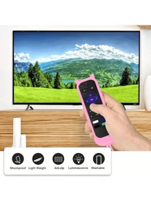 Silicone Remote Control Cover For Roku TV Remote/Roku Simple Remote/Roku Voice Remote (Not With Headphone Jack) For School,Office,Household,Travel,Bag,Organizer,Storage
