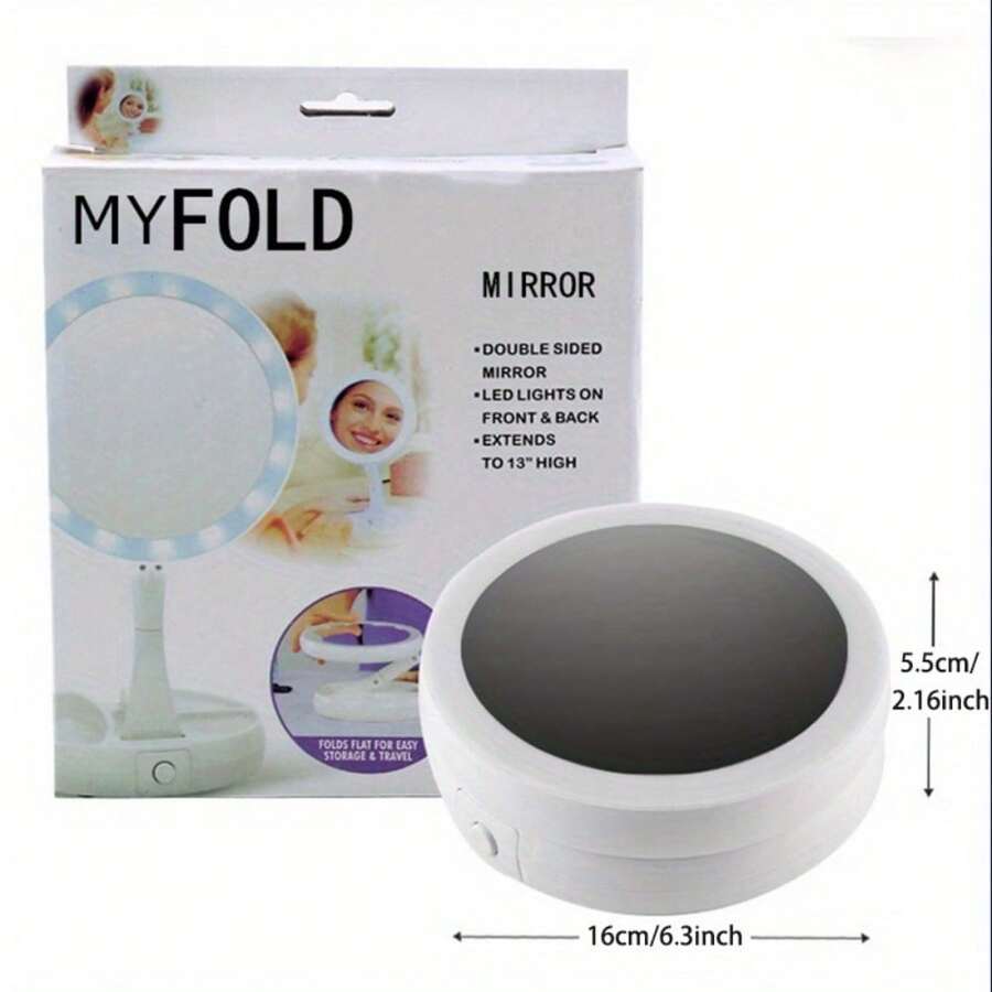 LED Lighted Makeup Mirror, Double Sided 1X10X Magnifying Mirror, Vanity