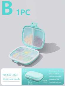 1個小型便攜藥盒8格錠劑盒,大容量每週藥物組織器,適用於老年人 - 彩色 - 查看 7