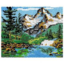 Rug Making Latch Hooking Kit | Scenery - Canvas in - Xem 1