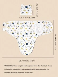 1 pièce Couverture d'emmaillotage avec imprimé de fusée bébé, confortable, douce, convient pour une utilisation à la maison ou en voyage, amour de la Saint-Valentin toutes saisons