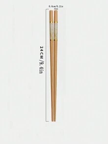 5 Pairs Of Class A Household Bamboo Chopsticks - Multicolor - View 7