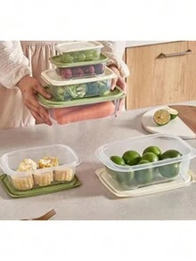 1 Pieza Contenedores para Alimentos, Recipientes Herméticos para Almacenar de Plástico con Tapa, Organizadores para Cocina Recipientes - Multicolor - Ver 5