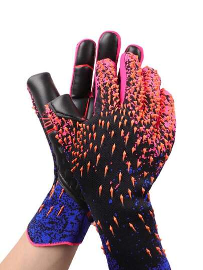 1pair Adult Football Goalkeeper Gloves With Finger Protection, Slip-resistant & Wear-resistant For Training