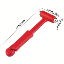 Emergency Escape Tool Car Self-Help Escape Hammer Fire Emergency Window Breaker Knocking Glass Artifact Car Rescue Red Hammer - Multicolor - View 2
