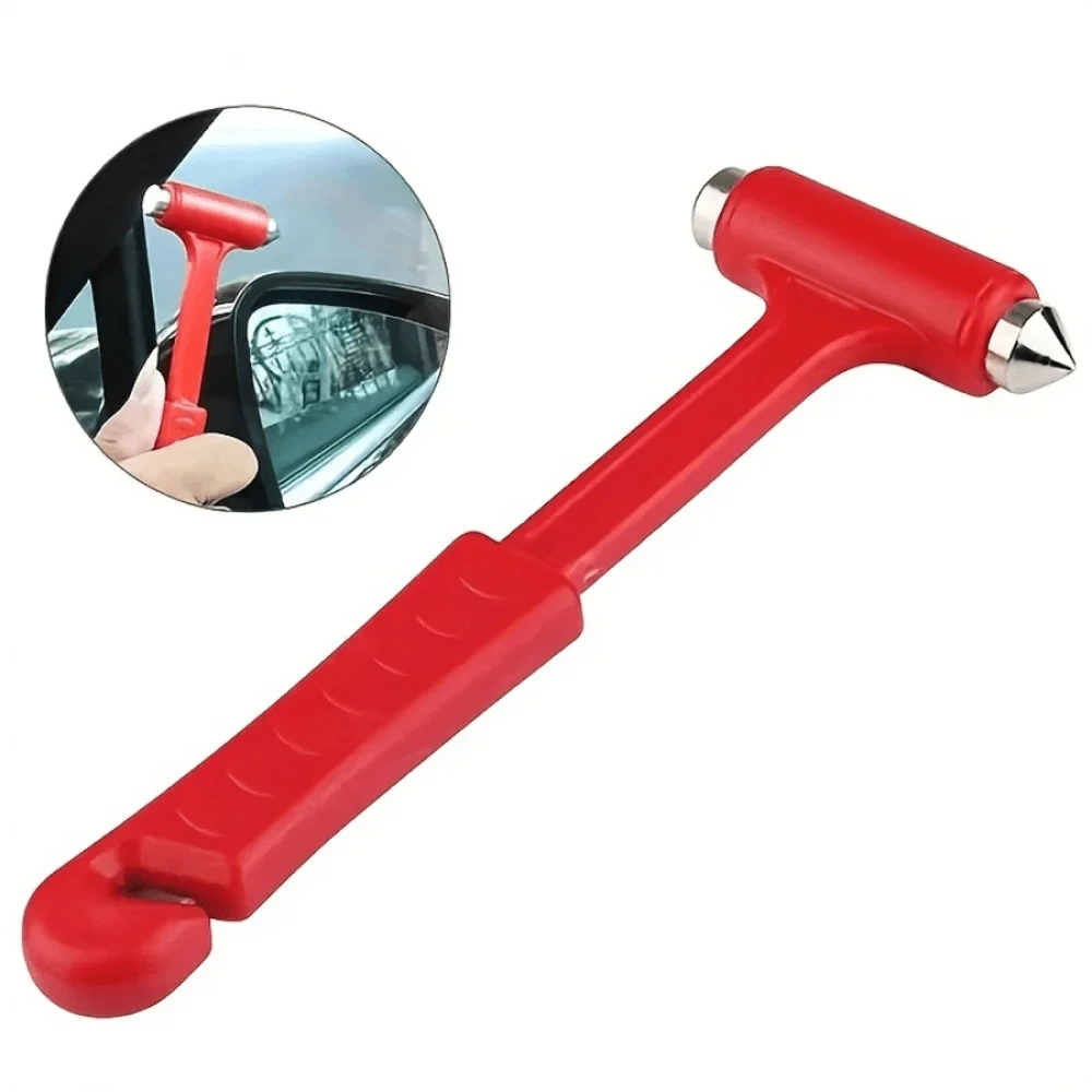 Emergency Escape Tool Car Self-Help Escape Hammer Fire Emergency Window Breaker Knocking Glass Artifact Car Rescue Red Hammer - Multicolor - View 1