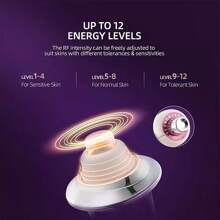 Máquina de lifting facial por radiofrecuencia RF de 12 niveles microcorriente - Morado - Ver 10