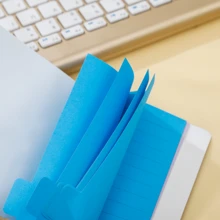 1pc Index Divider Sticky Notes, Tabbed Self-Stick Lined Note Pad, 60 Ruled Notes, Assorted Neon Colors, Random Colors,School Supplies,Back To School
