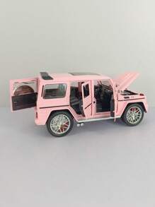 1:24 Scale Large High-Performance Off-Road Vehicle Simulation Zinc Alloy Car Model, With Openable Doors, Simulated Sound And Light Functions. A Favorite Birthday Gift For Boys, As Well As A Collectible Toy Suitable For Children. - Pink - View 12