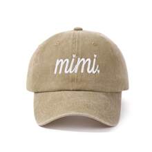 Street 1pc Women's Solid Color, Washed Baseball Cap With Embroidered Mimi Letter, Suitable For Spring, Summer, Sun Protection & Daily Outfits Valentine's Day Valentines - Multicolor - View 6