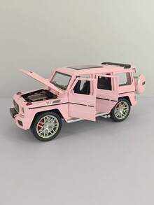1:24 Scale Large High-Performance Off-Road Vehicle Simulation Zinc Alloy Car Model, With Openable Doors, Simulated Sound And Light Functions. A Favorite Birthday Gift For Boys, As Well As A Collectible Toy Suitable For Children. - Pink - View 10