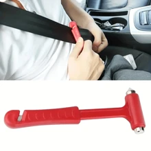 Emergency Escape Tool Car Self-Help Escape Hammer Fire Emergency Window Breaker Knocking Glass Artifact Car Rescue Red Hammer - Multicolor - View 3