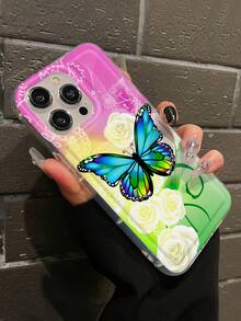 1 Ốp Điện Thoại Mềm Trong Suốt Họa Tiết Hoa Bướm Nhiều Màu Tương Thích Với IPhone 11,Iphone 13,Iphone 14,Iphone 15 Và Các Mẫu Iphone Khác - Nhiều màu - Xem 4