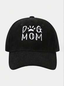 1入組女性刺繡“DOG MOM”貝雷帽，可調節防曬戶外休閒帽，適用於春秋旅遊，沙灘度假，男士太陽帽，Y2K風格青年帽 - 刺繡 - 查看 11