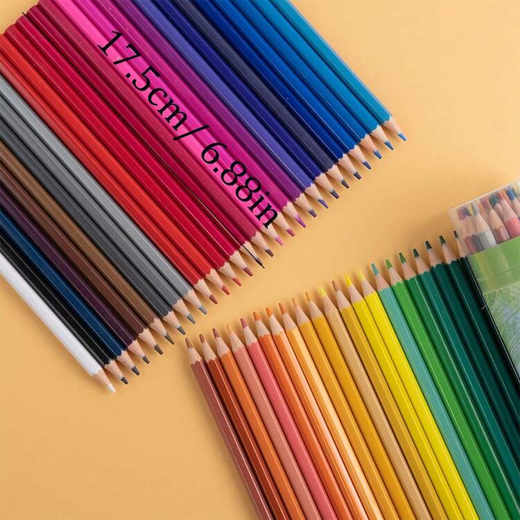 Set Of 24 Oil-Based Color Pencils, With A Bucket For Coloring, For Students, Drawing - Multicolor - View 3