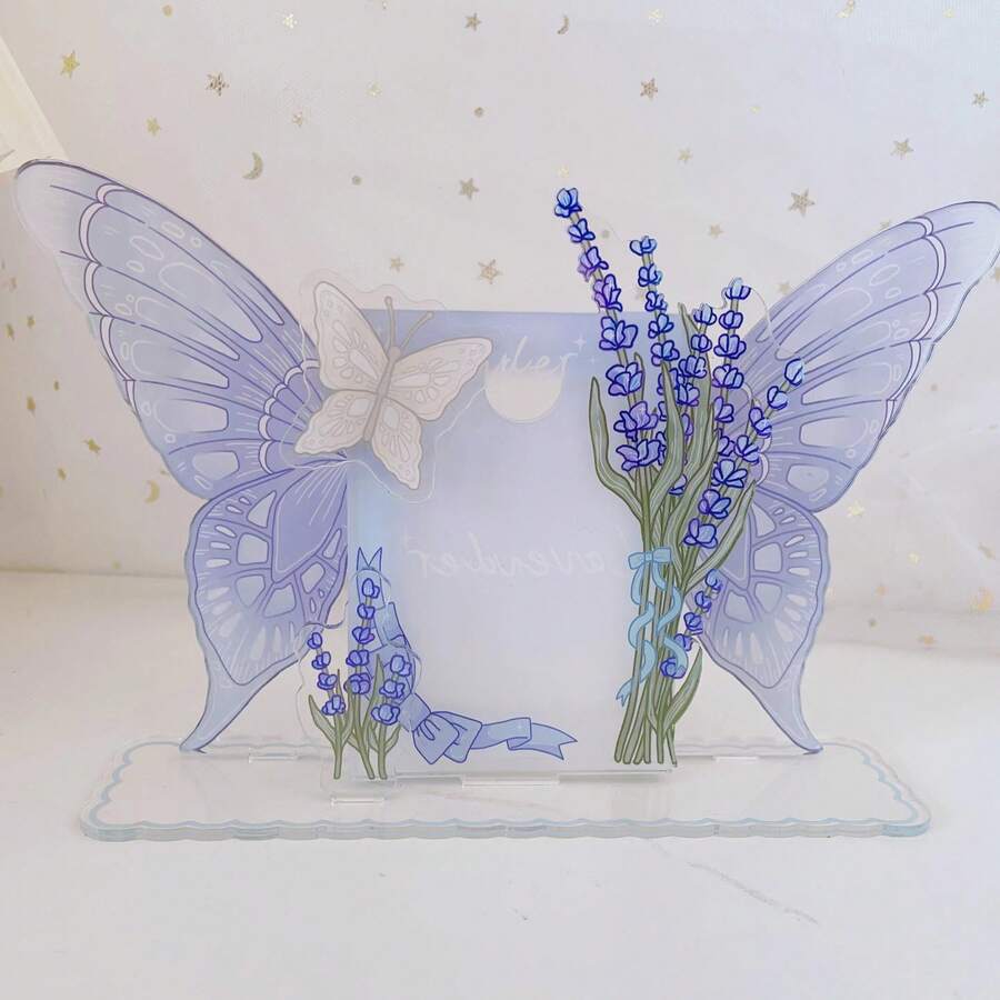 Butterfly Flower Acrylic Card Stand Photo Frame Star Photo  Card Storage Display Rotating Stand - Monet's Garden Complete Set - View 1