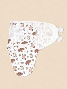 1 件婴儿印花柔软舒适襁褓毯，适合居家或旅行，四季皆宜，爱情人节 - 彩色 - 查看 4