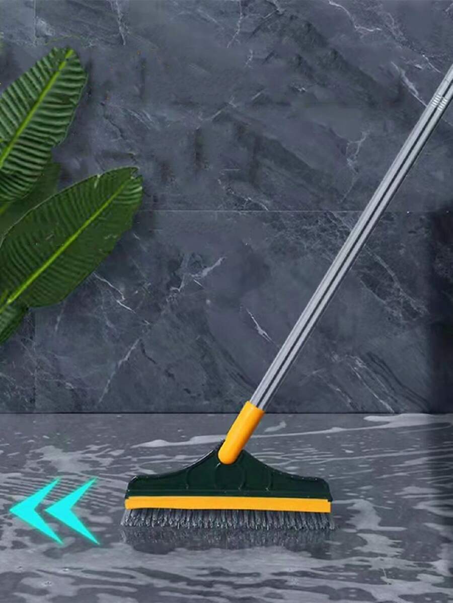 1pc Household Two-In-One Hard Bristles Gap Bath Brush For Cleaning Without Blind Spot, Random Color - Multicolor - View 1