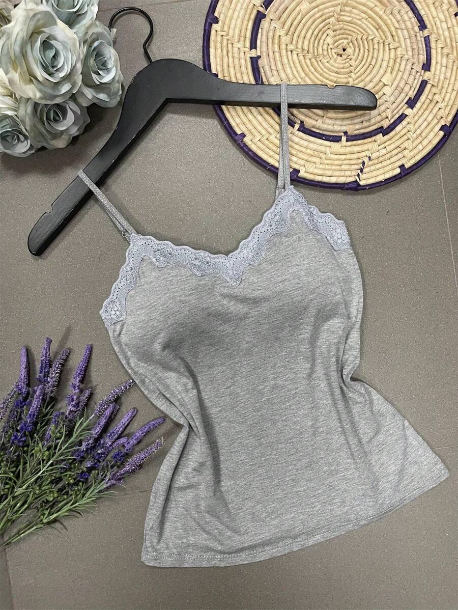 Women Tank Tops & Camis - Light Grey - View 1