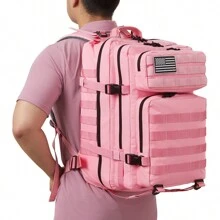 QT&QY 45L Militarily Tactical Backpacks For Men GYM Crossfit Heavy Duty Survival Backpack Molle CCW Assault Pack 3 Day Bug Out Bag Hiking Treeking Hunting Rucksack - Pink - View 5