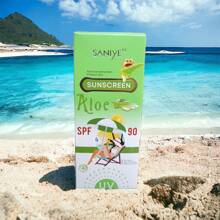 Bloqueador solar de Aloe Vera SPF90/Resistente al sudor/Protección solar natural - Blanco - Ver 2