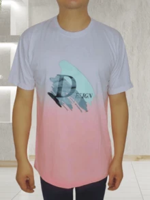 Men T-Shirts - 淺粉色 - 查看 2