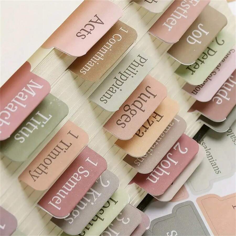 Pestañas De La Biblia, Pestañas De Índice Adhesivas, 75 Pestañas, Tema Boho, Pestañas Laminadas De La Biblia Para Mujeres Y Hombres Que Estudian La Biblia, Pestañas Del Índice De La Biblia, Pestañas Del Libro De La Biblia, Etiquetas De La Biblia Pestañas, Pestañas Adhesivas De La Biblia (5 Hojas / Set)