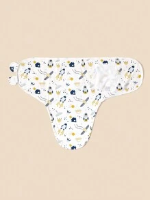 1 pièce Couverture d'emmaillotage avec imprimé de fusée bébé, confortable, douce, convient pour une utilisation à la maison ou en voyage, amour de la Saint-Valentin toutes saisons