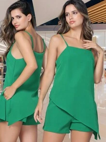 Women Two-Piece Outfits - Green - View 2