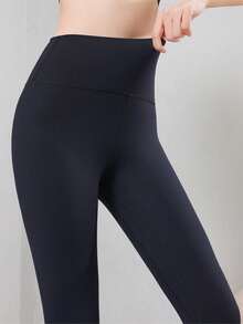 Academy Minimalist Style Yoga Pants, Gym Running Tights Colanti - Black - View 4