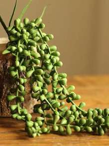 5 Branches Artificial Green Plants Couple Tears Indoor Decoration Hanging Basket Wall Decor Fake Plant, Valentine Day, Gift Gifts Birthday Graduation