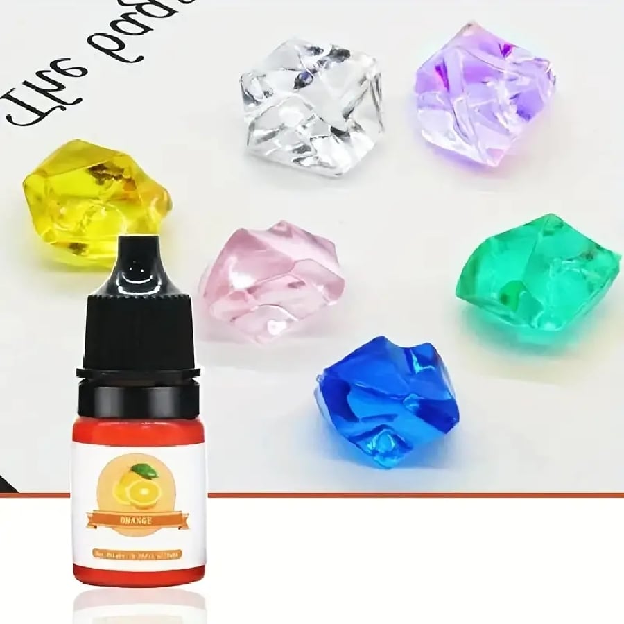 Lot De 12 Papiers Colorés En Cellophane Pour Résine époxy - Déco Nail Art, Bijoux DIY, Dimensions 2,9x1 Cm - 8
