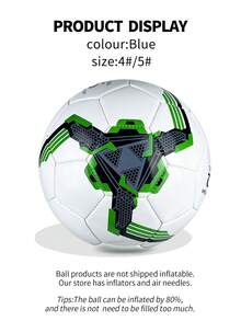 YUNCU 1 szt. Piłka nożna, odporna na zużycie miękka piłka nożna do zawodów treningowych, rozmiar 4,5