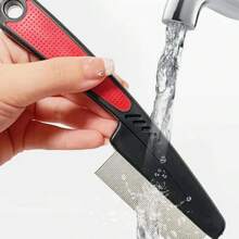 Nit & Lice Comb, Dense Teeth Dandruff Comb, Fine Bristles Scalp Cleaning Brush For Hair Removal And Dandruff Control - Black Red - View 6