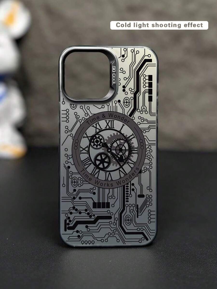 1 pezzo Custodia telefonica unica e alla moda con stampa di scheda circuito orologio, con funzione anti-urto, compatibile con serie Apple e , versione internazionale, non versione domestica, regalo per la Festa del Papà