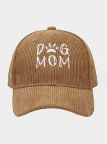 1入組女性刺繡“DOG MOM”貝雷帽，可調節防曬戶外休閒帽，適用於春秋旅遊，沙灘度假，男士太陽帽，Y2K風格青年帽 - 刺繡 - 查看 9