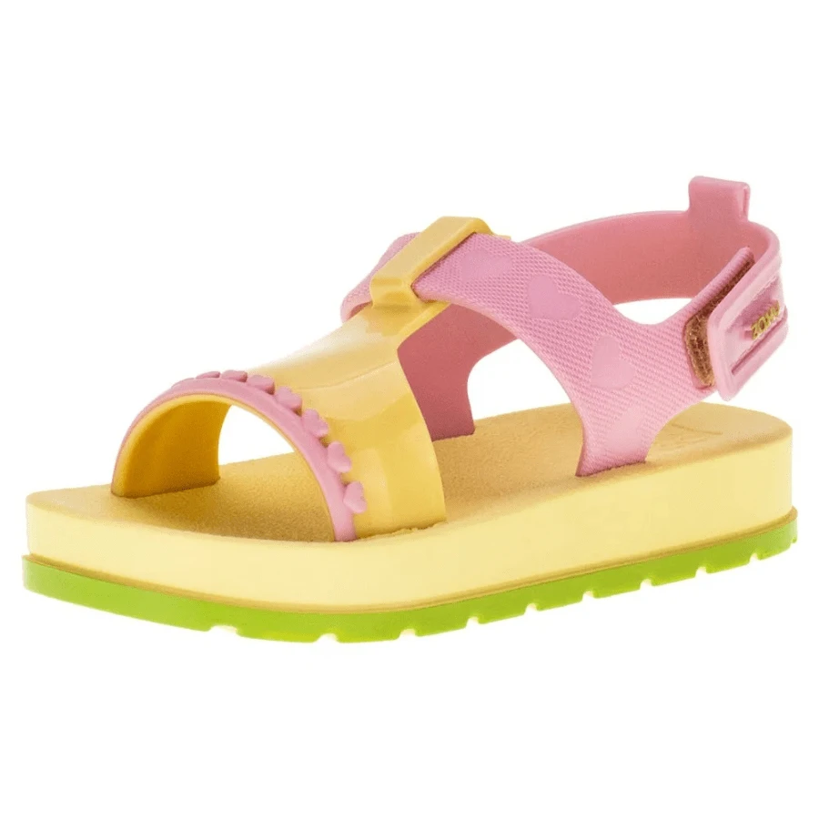 Kids Flat Sandals - Màu vàng - Xem 1