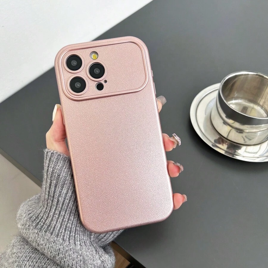 Vàng hồng Kết Cấu Da Điện thoại Với iPhone 15 - Hoa hồng vàng - Xem 1