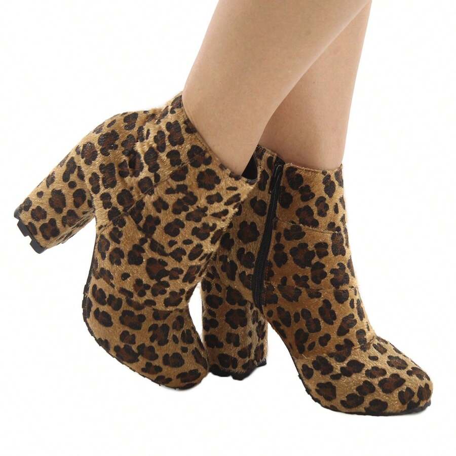 Women Mid-Calf Boots - 駝色 - 查看 1