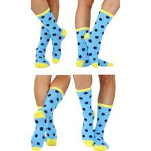 ToBeInStyle Women's Pack Of 6 Fashion Printed Crew Sock